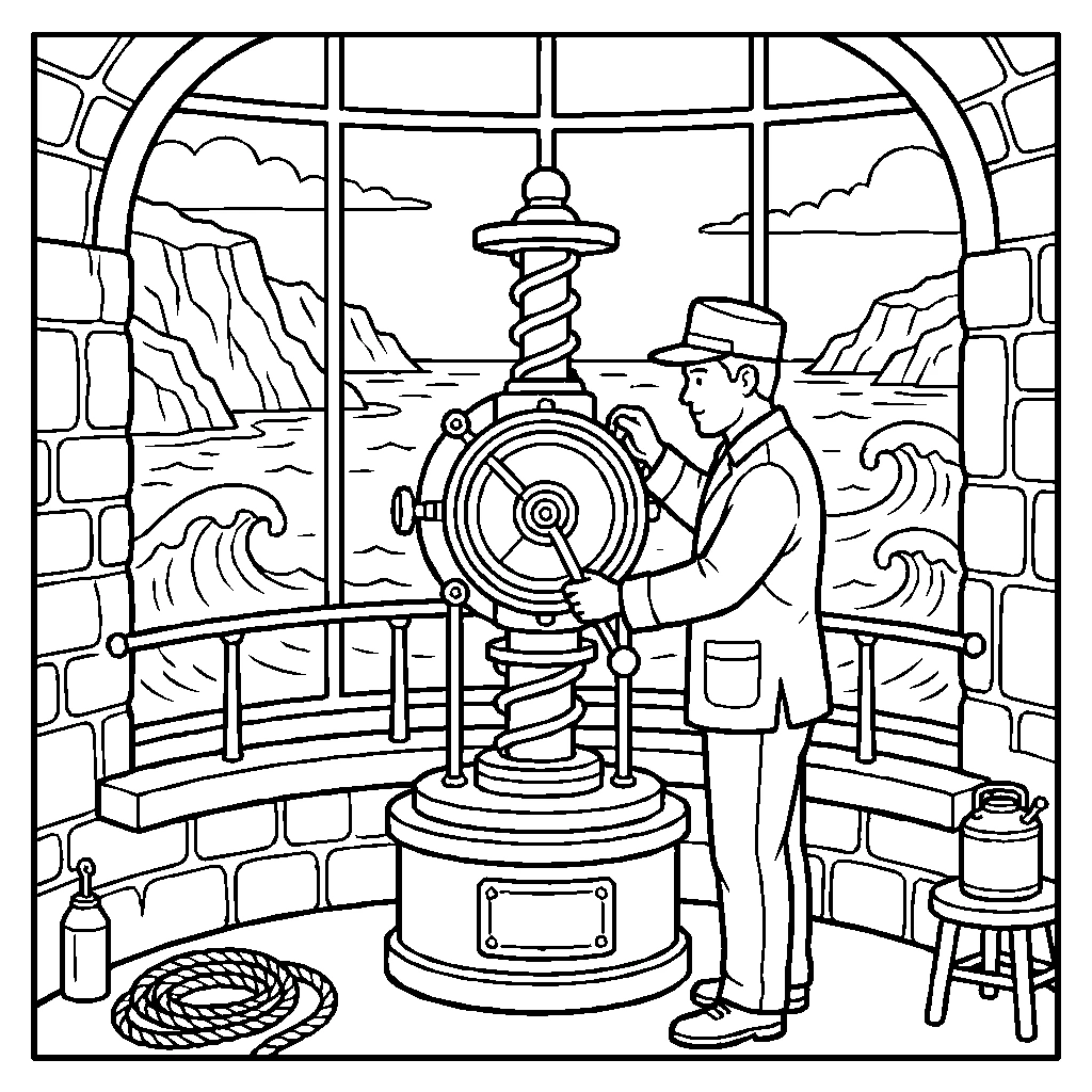 Lighthouse Keeper Coloring Page