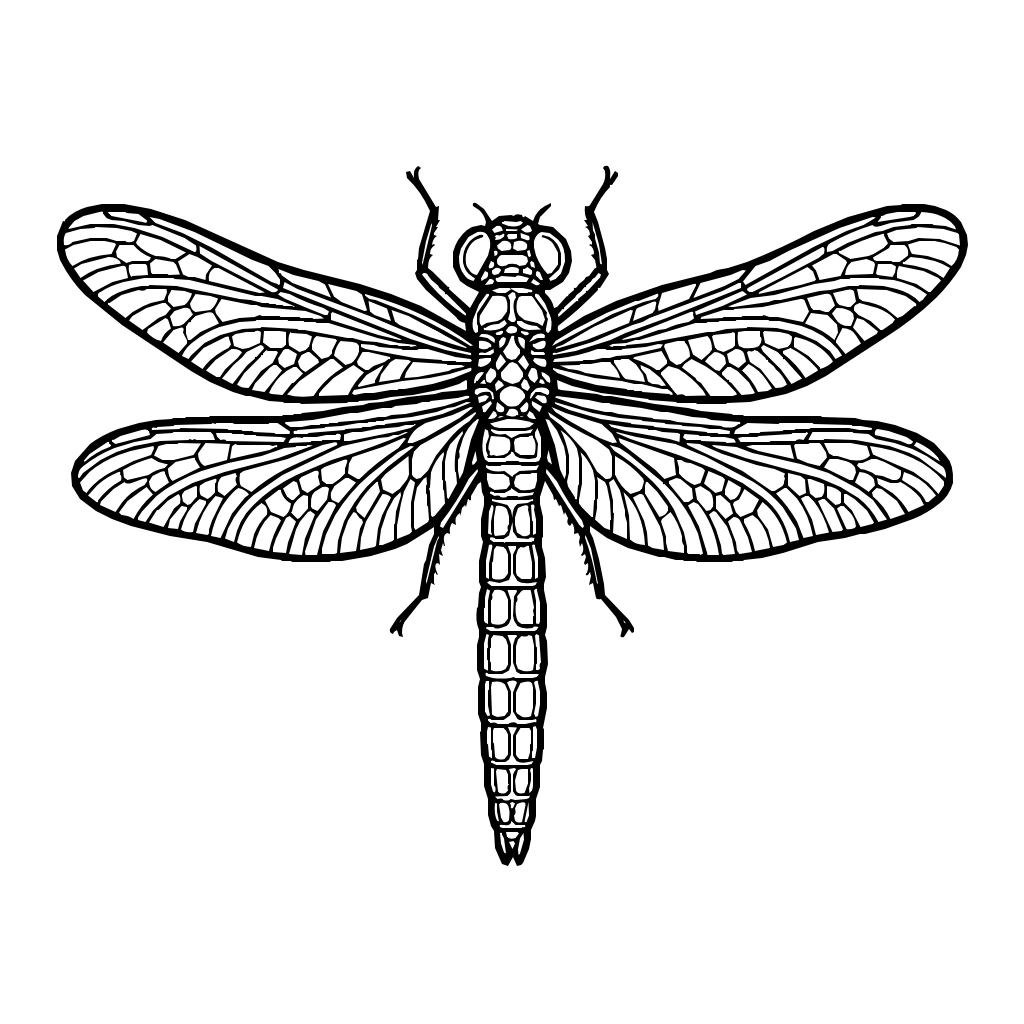 Hovering Dragonfly Coloring Page