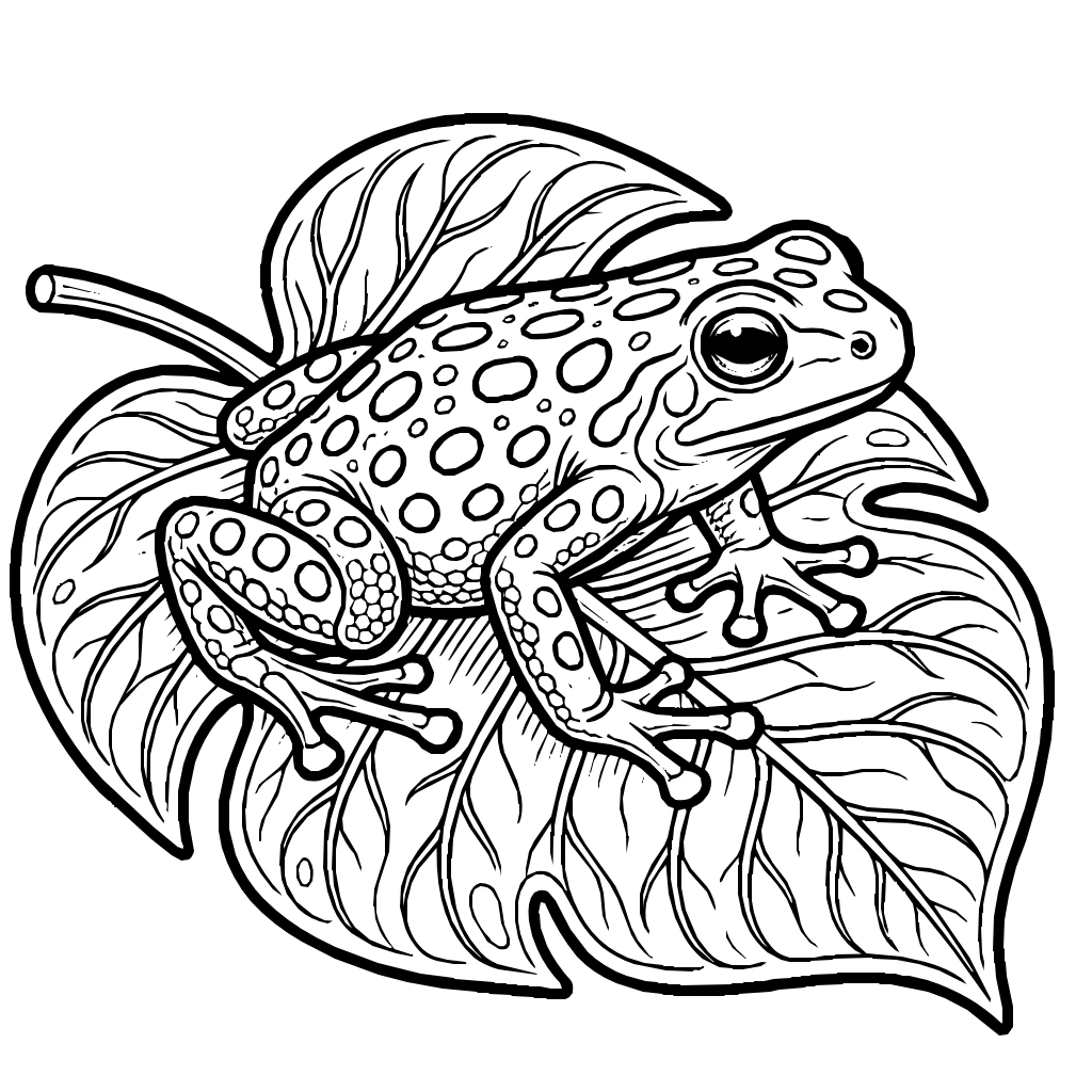Rainforest Frog Coloring Page