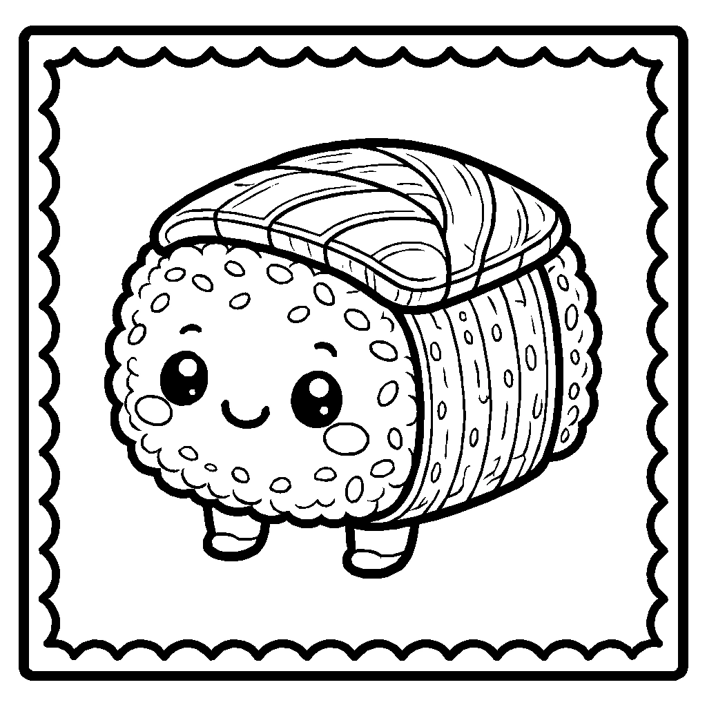 Sushi Roll Legs Coloring Page