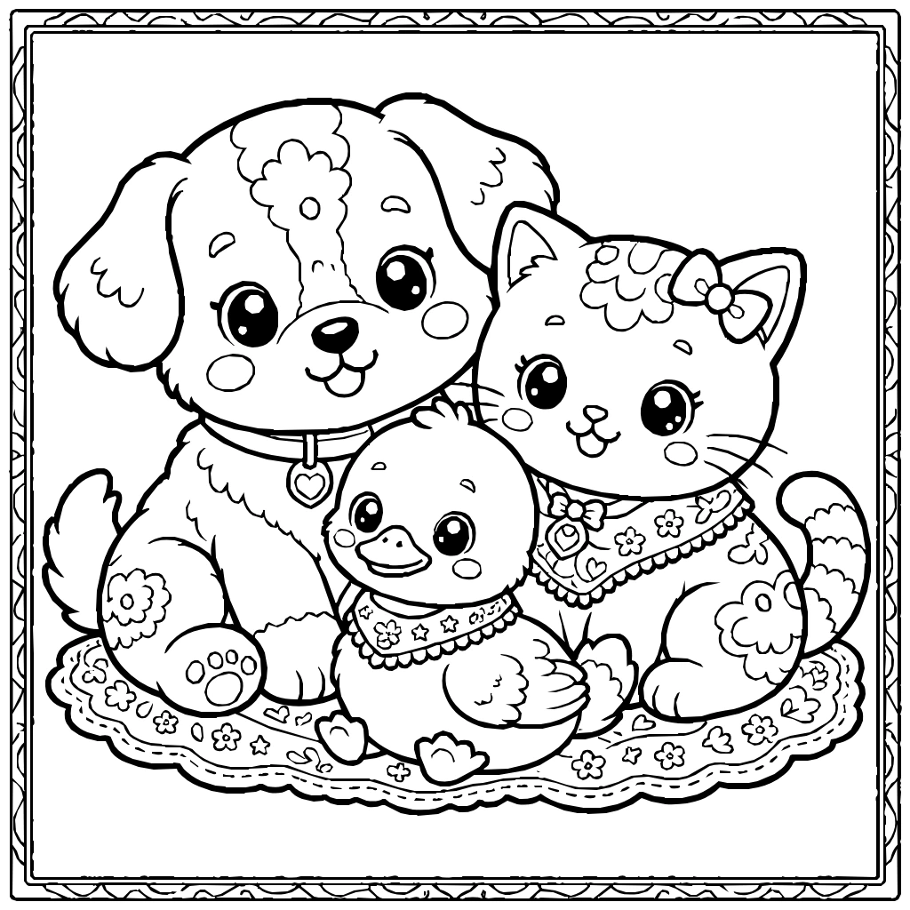 Kawaii coloring pages