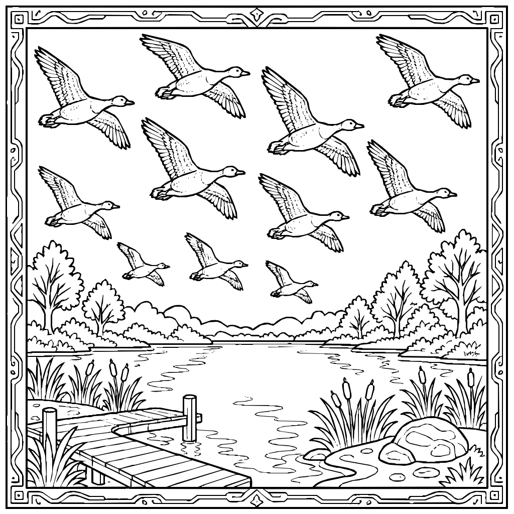 Autumn coloring pages