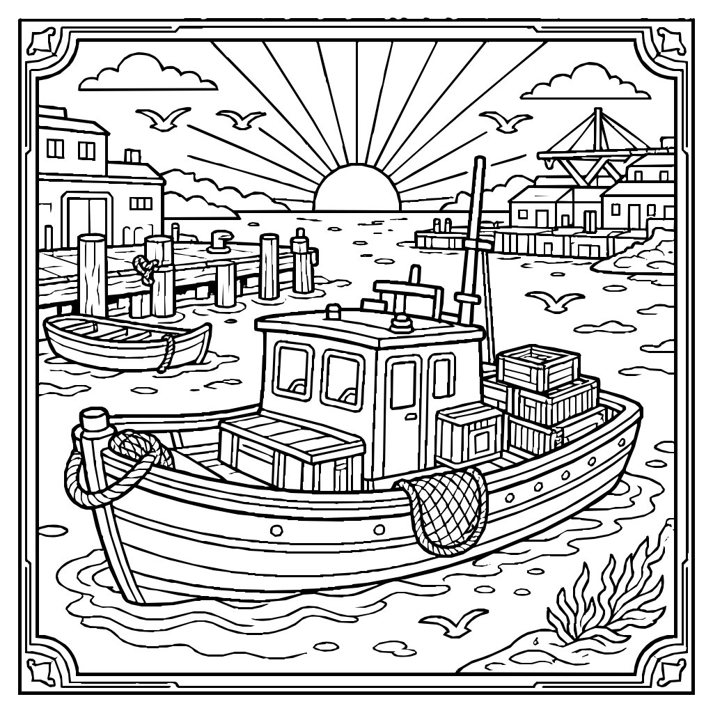 Aquatic coloring pages
