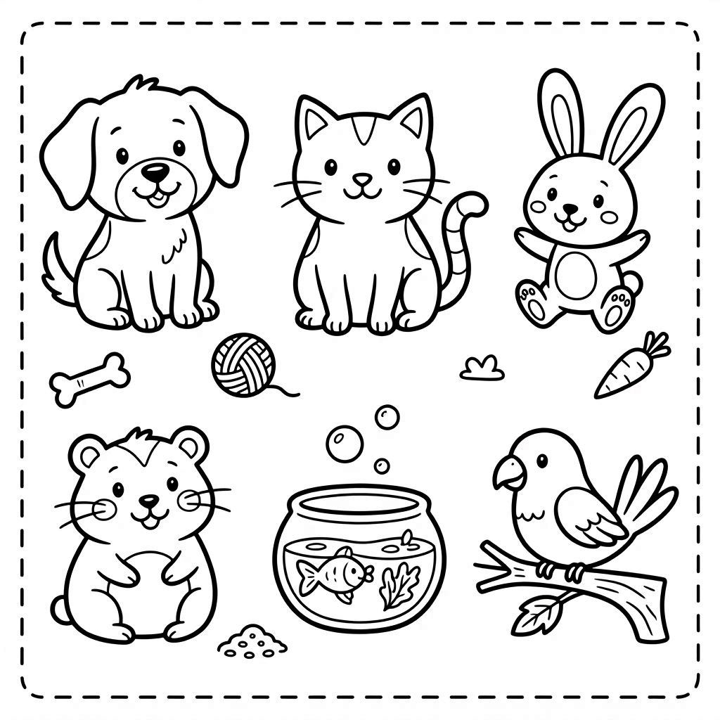 Pet List 1 Coloring Page